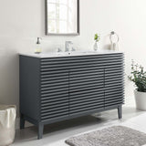 Modway Furniture Render 48" Single Sink Bathroom Vanity XRXT Gray White EEI-4439-GRY-WHI