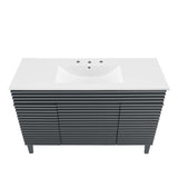 Modway Furniture Render 48" Single Sink Bathroom Vanity XRXT Gray White EEI-4439-GRY-WHI