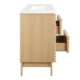 Modway Furniture Render 48" Single Sink Bathroom Vanity XRXT Oak White EEI-4439-OAK-WHI