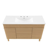 Modway Furniture Render 48" Single Sink Bathroom Vanity XRXT Oak White EEI-4439-OAK-WHI