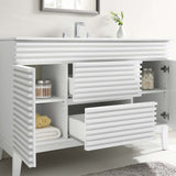 Modway Furniture Render 48" Single Sink Bathroom Vanity XRXT White White EEI-4439-WHI-WHI