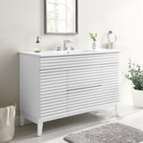 Modway Furniture Render 48" Single Sink Bathroom Vanity XRXT White White EEI-4439-WHI-WHI