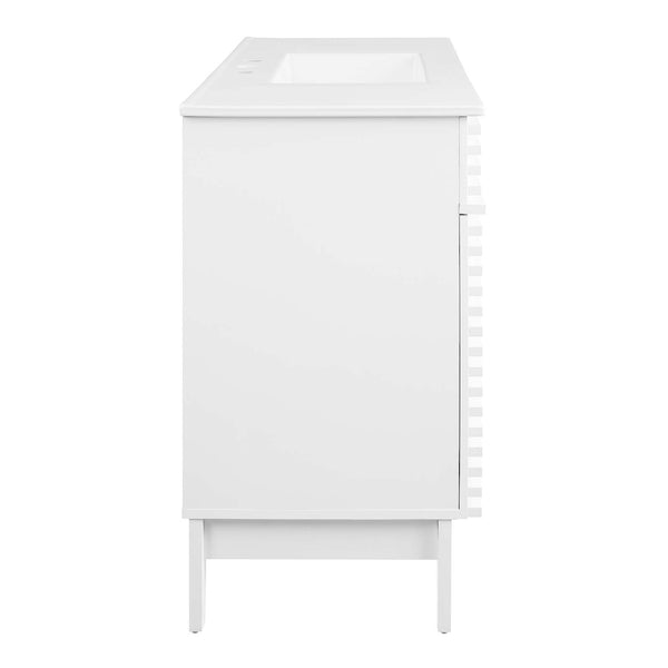 Modway Furniture Render 48" Single Sink Bathroom Vanity XRXT White White EEI-4439-WHI-WHI