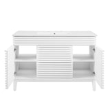 Modway Furniture Render 48" Single Sink Bathroom Vanity XRXT White White EEI-4439-WHI-WHI