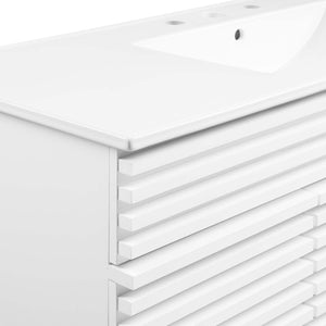 Modway Furniture Render 48" Single Sink Bathroom Vanity XRXT White White EEI-4439-WHI-WHI