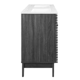 Modway Furniture Render 48" Double Sink Bathroom Vanity XRXT Charcoal White EEI-4441-CHA-WHI