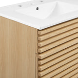 Modway Furniture Render 48" Double Sink Bathroom Vanity XRXT Oak White EEI-4441-OAK-WHI