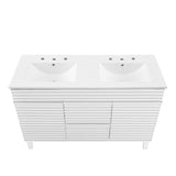 Modway Furniture Render 48" Double Sink Bathroom Vanity XRXT White White EEI-4441-WHI-WHI