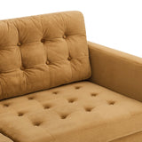 Exalt Tufted Performance Velvet Sofa Cognac EEI-4444-COG