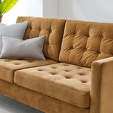 Exalt Tufted Performance Velvet Sofa Cognac EEI-4444-COG