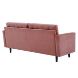 Exalt Tufted Performance Velvet Sofa Dusty Rose EEI-4444-DUS