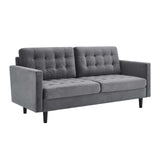 Exalt Tufted Performance Velvet Sofa Gray EEI-4444-GRY