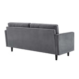 Exalt Tufted Performance Velvet Sofa Gray EEI-4444-GRY