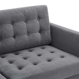 Exalt Tufted Performance Velvet Sofa Gray EEI-4444-GRY