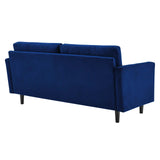 Exalt Tufted Performance Velvet Sofa Navy EEI-4444-NAV