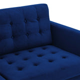 Exalt Tufted Performance Velvet Sofa Navy EEI-4444-NAV