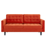 Exalt Tufted Performance Velvet Sofa Orange EEI-4444-ORA