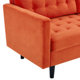 Exalt Tufted Performance Velvet Sofa Orange EEI-4444-ORA