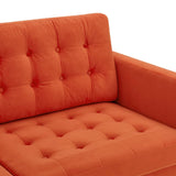 Exalt Tufted Performance Velvet Sofa Orange EEI-4444-ORA