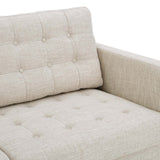 Exalt Tufted Fabric Sofa Beige EEI-4445-BEI