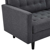 Exalt Tufted Fabric Sofa Charcoal EEI-4445-CHA