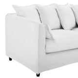 Avalon Slipcover Fabric Sofa White EEI-4449-WHI