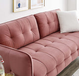 Cameron Tufted Performance Velvet Sofa Dusty Rose EEI-4450-DUS