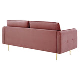 Cameron Tufted Performance Velvet Sofa Dusty Rose EEI-4450-DUS