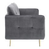 Cameron Tufted Performance Velvet Sofa Gray EEI-4450-GRY