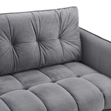 Cameron Tufted Performance Velvet Sofa Gray EEI-4450-GRY