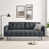 Cameron Tufted Fabric Sofa Charcoal EEI-4451-CHA