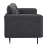 Cameron Tufted Fabric Sofa Charcoal EEI-4451-CHA