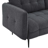 Cameron Tufted Fabric Sofa Charcoal EEI-4451-CHA