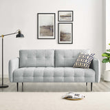 Cameron Tufted Fabric Sofa Light Gray EEI-4451-LGR