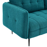 Cameron Tufted Fabric Sofa Teal EEI-4451-TEA