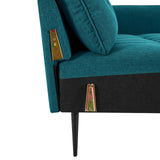 Cameron Tufted Fabric Sofa Teal EEI-4451-TEA