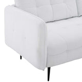 Cameron Tufted Fabric Sofa White EEI-4451-WHI