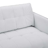 Cameron Tufted Fabric Sofa White EEI-4451-WHI