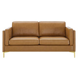 Kaiya Vegan Leather Sofa Tan EEI-4455-TAN