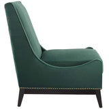 Confident Lounge Chair Upholstered Performance Velvet Set of 2 Green EEI-4487-GRN