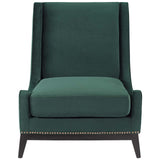 Confident Lounge Chair Upholstered Performance Velvet Set of 2 Green EEI-4487-GRN