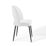 Rouse Dining Side Chair Upholstered Fabric Set of 2 Black White EEI-4490-BLK-WHI