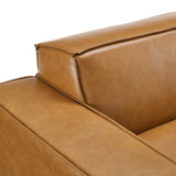 Restore Left-Arm Vegan Leather Sectional Sofa Chair Tan EEI-4492-TAN