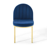 Isla Dining Side Chair Performance Velvet Set of 2 Gold Navy EEI-4503-GLD-NAV