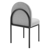 Isla Dining Side Chair Upholstered Fabric Set of 2 Black Light Gray EEI-4504-BLK-LGR
