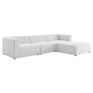 Bartlett Upholstered Fabric 4-Piece Sectional Sofa Ivory EEI-4516-IVO