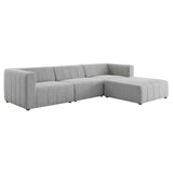 Bartlett Upholstered Fabric 4-Piece Sectional Sofa Light Gray EEI-4516-LGR