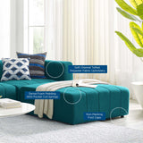 Bartlett Upholstered Fabric 4-Piece Sectional Sofa Teal EEI-4516-TEA