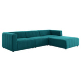 Bartlett Upholstered Fabric 4-Piece Sectional Sofa Teal EEI-4516-TEA