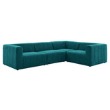 Bartlett Upholstered Fabric 4-Piece Sectional Sofa Teal EEI-4518-TEA